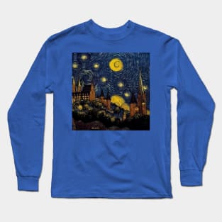 Starry Night Wizarding School Van Gogh Long Sleeve T-Shirt